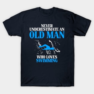 old man who love swimming T-Shirt